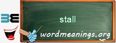 WordMeaning blackboard for stall